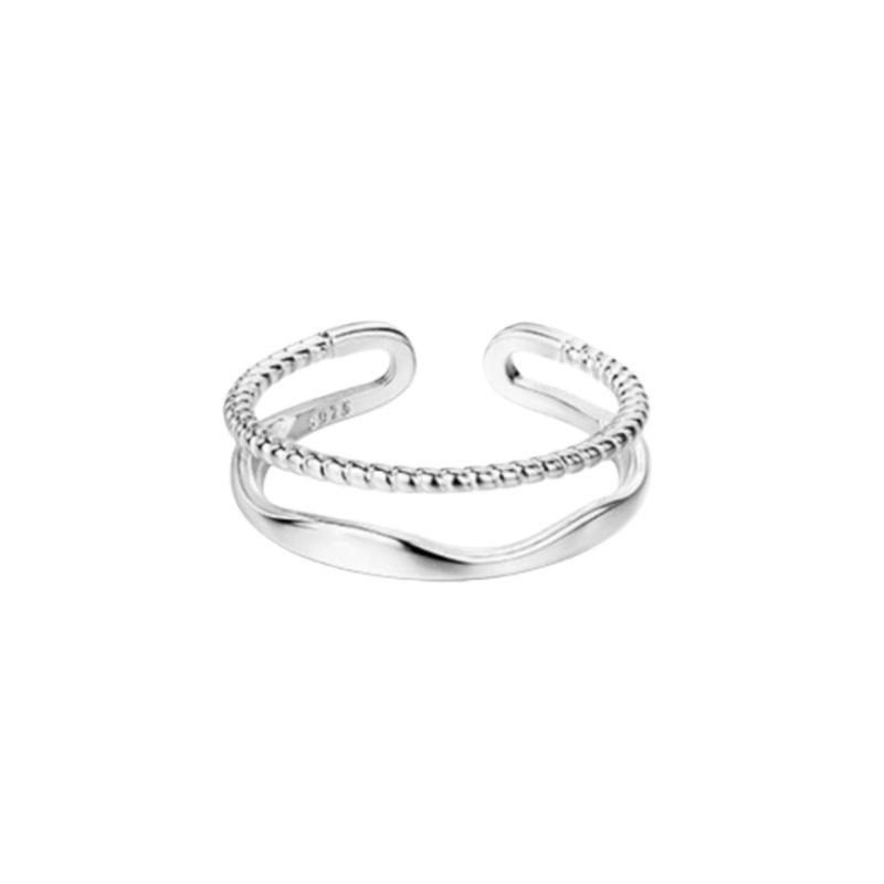 Rose - Gold Double Layer 925 Silver Open Ring for Women Adjustable Fashion Simple Geometric Shape Finger Ring opening adjustable серебряный
Rose - Gold Double Layer 925 Silver Open Ring for Women Adjustable Fashion Simple Geometric Shape Finger Ring opening adjustable серебряный