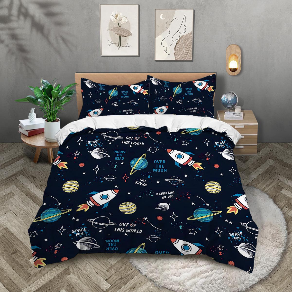 Cartoon Universe Duvet Cover Set 3Pcs With Stars Rocket Space Theme Kids Bedding Size Bed Cover For Boys Galaxy Bed Linen Set EU Single(135*200cm)3pcs
Cartoon Universe Duvet Cover Set 3Pcs With Stars Rocket Space Theme Kids Bedding Size Bed Cover For Boys Galaxy Bed Linen Set EU Single(135*200cm)3pcs