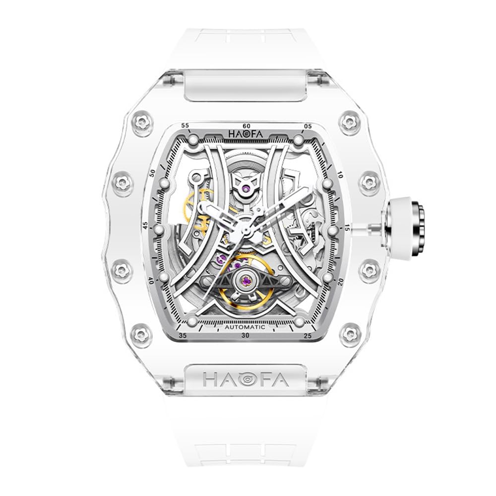 Haofa Skeleton Luminous Mechanical Automatic Crystal Glass Power 72 Hollow Tonneau Arm Gift for Men Men s Watch, Dial, Winding, Case, Reserve, Hours, білий
Haofa Skeleton Luminous Mechanical Automatic Crystal Glass Power 72 Hollow Tonneau Arm Gift for Men Men s Watch, Dial, Winding, Case, Reserve, Hours, білий