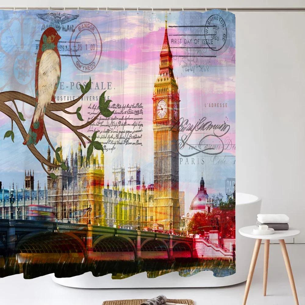 European American Style Shower Curtain 3D Printing Retro Scenery Bathroom Curtains Home Decor Polyester Bath Curtains With Hooks W60H190(CM)-1 Pcs
European American Style Shower Curtain 3D Printing Retro Scenery Bathroom Curtains Home Decor Polyester Bath Curtains With Hooks W60H190(CM)-1 Pcs
