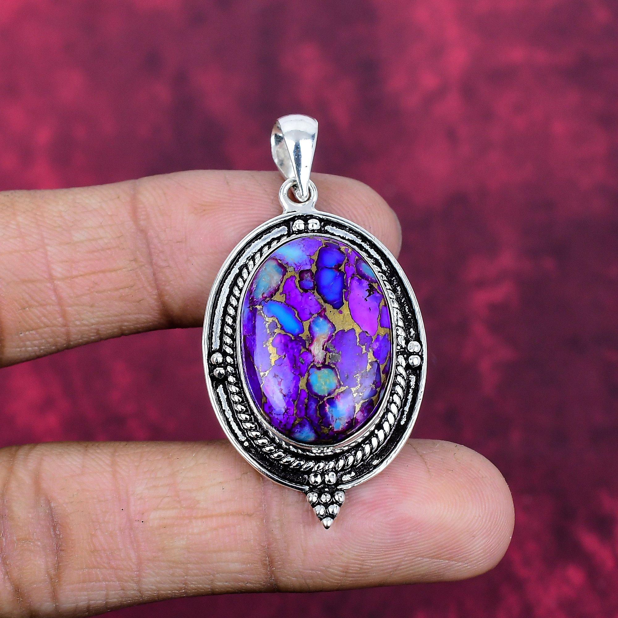 Подвеска из фиолетовой меди и бирюзы, ювелирные изделия из стерлингового серебра 925 пробы, подвеска из драгоценных камней, подарок для ее изысканных ювелирных изделий ручной работы 1.96 Inches
Подвеска из фиолетовой меди и бирюзы, ювелирные изделия из стерлингового серебра 925 пробы, подвеска из драгоценных камней, подарок для ее изысканных ювелирных изделий ручной работы 1.96 Inches