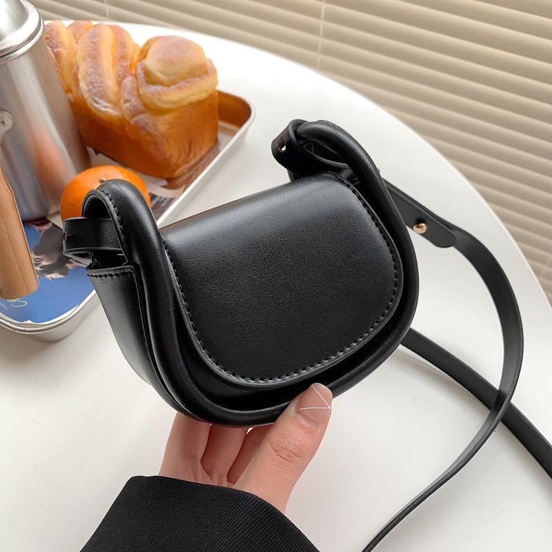 ins ниша новая корейская версия модная детская ретро сумка одно плечо сумка через плечо иностранный стиль изменение сумка чёрный