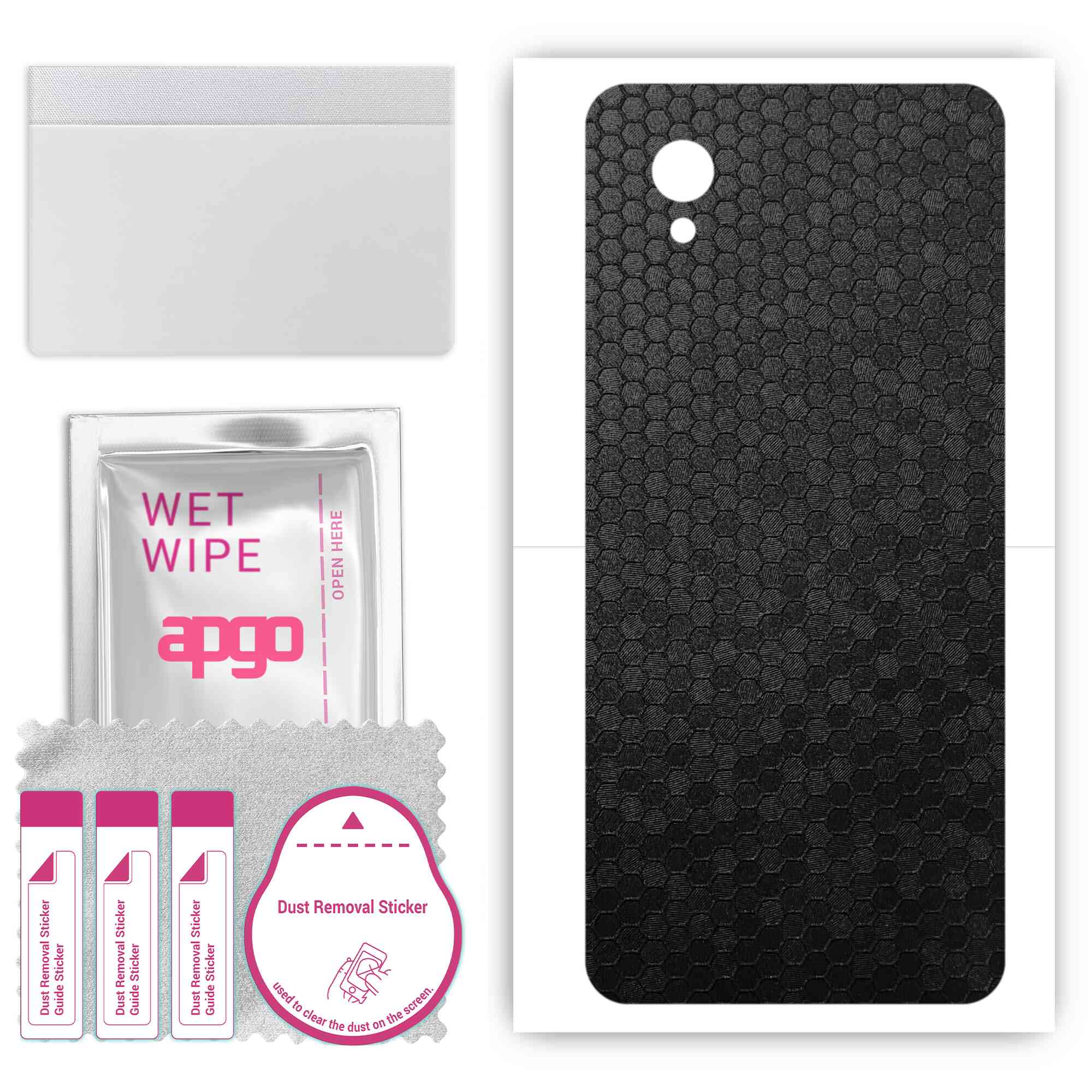 apgo Protective Skin Sticker for the back compatible with Alcatel 1, Wrap Film, Foil, Vinyl - Pattern Black Honeycomb
apgo Protective Skin Sticker for the back compatible with Alcatel 1, Wrap Film, Foil, Vinyl - Pattern Black Honeycomb