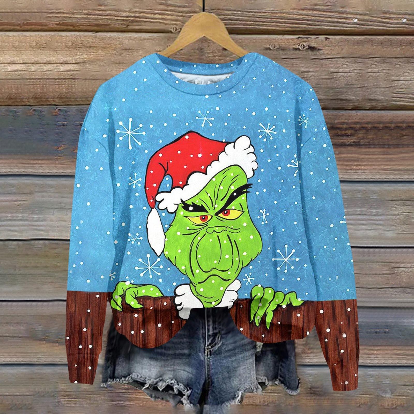 Женская модная рождественская принтованная толстовка с длинным рукавом и круглым вырезом XL синий
Женская модная рождественская принтованная толстовка с длинным рукавом и круглым вырезом XL синий