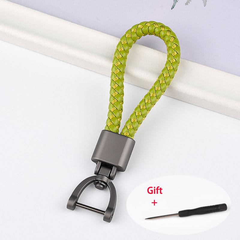 High-Grade Keychain for Men Women Rotatable Key Chain Luxury Hand Woven Leather Horseshoe Buckle Car Key Ring Holder Accessories grass зелений колір
High-Grade Keychain for Men Women Rotatable Key Chain Luxury Hand Woven Leather Horseshoe Buckle Car Key Ring Holder Accessories grass зелений колір