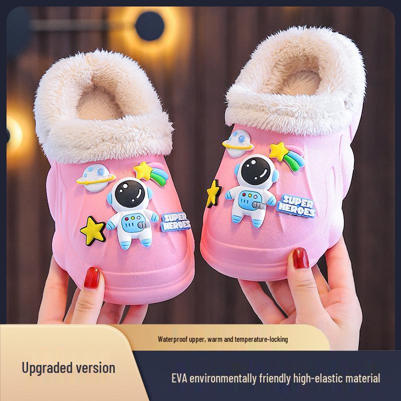 EVA Kids Waterproof Cotton Slippers with Velvet Lining, Non-slip, Removable Liner, for Boys & Girls, Autumn/Winter Home Wear Size 28-29 (16-16.5 cm) рожевий
EVA Kids Waterproof Cotton Slippers with Velvet Lining, Non-slip, Removable Liner, for Boys & Girls, Autumn/Winter Home Wear Size 28-29 (16-16.5 cm) рожевий