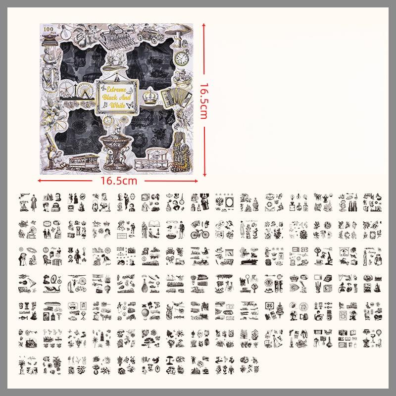 100Pcs/pack Waterproof PET Decals Vintage Decor Sticker Gift Box Set DIY Scrapbooking Junk Journal Album Aesthetics Stationery
100Pcs/pack Waterproof PET Decals Vintage Decor Sticker Gift Box Set DIY Scrapbooking Junk Journal Album Aesthetics Stationery