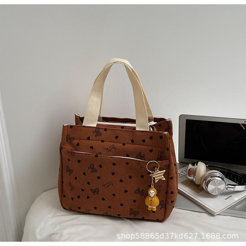 New corduroy tote bag women s commuter versatile high-value office worker handbag large-capacity student bento bag Without pendant коричневий
New corduroy tote bag women s commuter versatile high-value office worker handbag large-capacity student bento bag Without pendant коричневий
