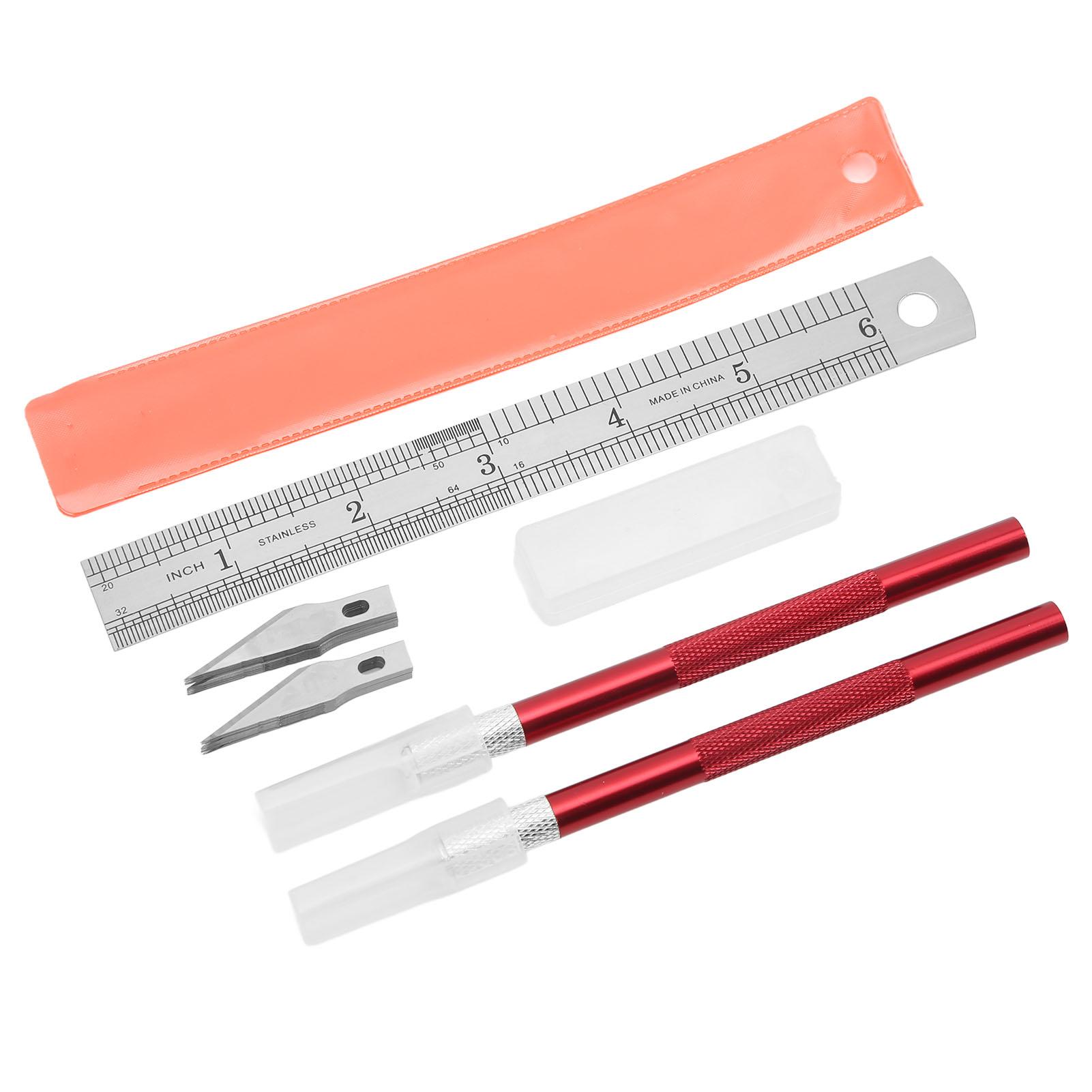 Exacto Knife Set Decoupage Art Stereotype Ruler 20 Blades DIY Hand Account Art Craft Carving Tool Blade Set Red красный
Exacto Knife Set Decoupage Art Stereotype Ruler 20 Blades DIY Hand Account Art Craft Carving Tool Blade Set Red красный