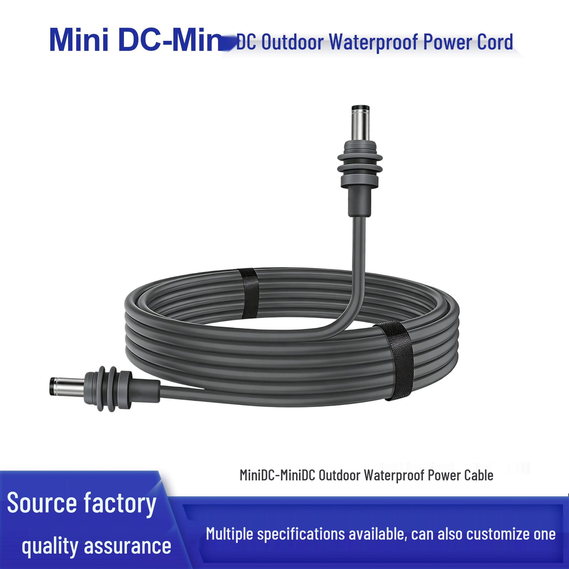 Mini DC5521 Male to Female Waterproof Power Cord, 4th Gen Connector 2m Cable
Mini DC5521 Male to Female Waterproof Power Cord, 4th Gen Connector 2m Cable