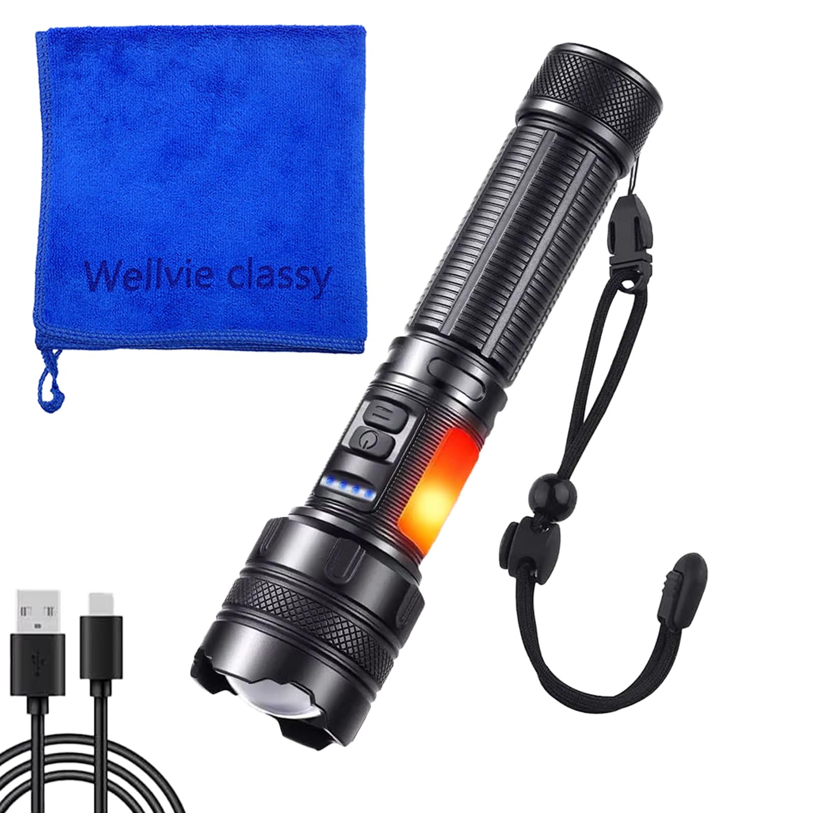 Wellvie Classy White Red LED Flashlight with Dual Flashlight with Long USB Zoomable COB Work Ideal for Emergency Mountain and Night Fishing 9-Mode & чёрный
Wellvie Classy White Red LED Flashlight with Dual Flashlight with Long USB Zoomable COB Work Ideal for Emergency Mountain and Night Fishing 9-Mode & чёрный