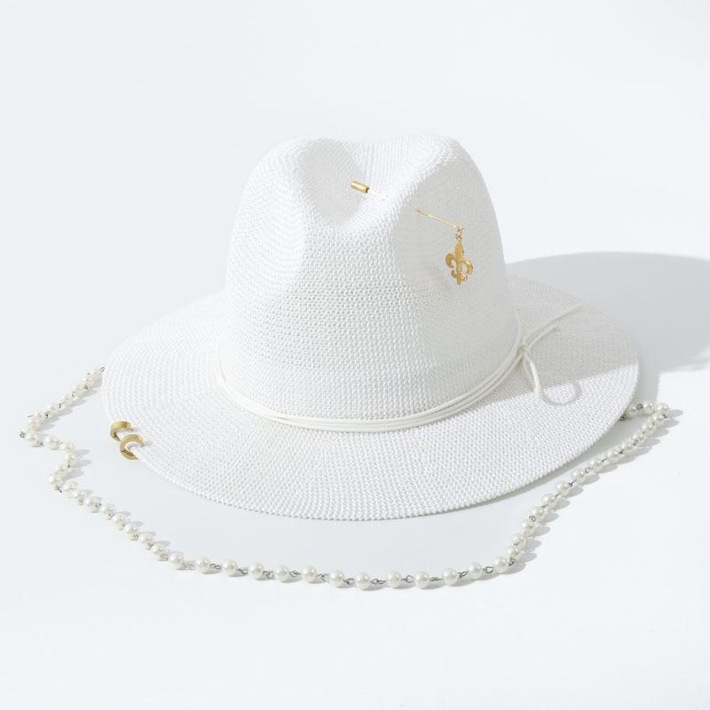 Womens Beach Sun Straw Hat -Foldable Floppy Straw Beach Hat for Women With pearl decoration 56-58cm
Womens Beach Sun Straw Hat -Foldable Floppy Straw Beach Hat for Women With pearl decoration 56-58cm