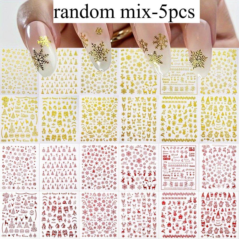 Christmas Nail Art Decals-Elk, Snowflake,Xmas Theme,Self-Adhesive Plastic Nail Embellishments with Glitter,Nail Decoration
Christmas Nail Art Decals-Elk, Snowflake,Xmas Theme,Self-Adhesive Plastic Nail Embellishments with Glitter,Nail Decoration