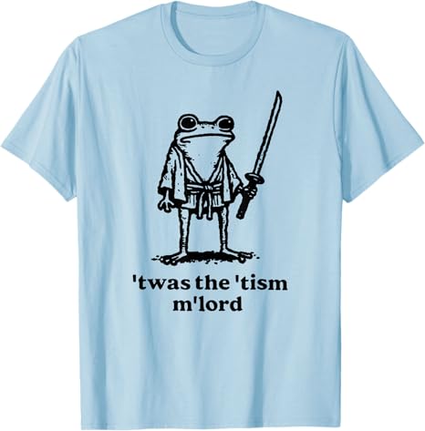 Funny Twas The Tism MLord Sarcastic Saying Tee Y2k Humor Medieval Knight Frog TShirt Novelty Gift Witty Medieval Art Clothes 4XL
Funny Twas The Tism MLord Sarcastic Saying Tee Y2k Humor Medieval Knight Frog TShirt Novelty Gift Witty Medieval Art Clothes 4XL
