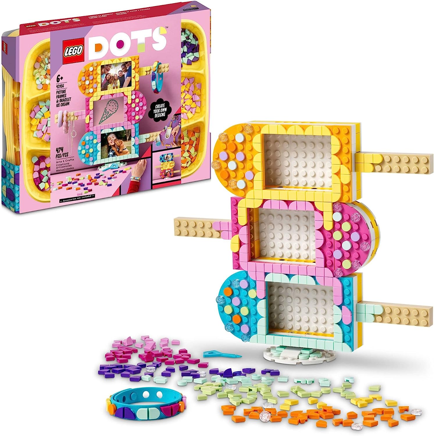 Рамки для фотографий и браслет с мороженым LEGO DOTS 41956 Набор игрушек для рукоделия для девочек Набор настраиваемых держателей для фотографий или ювелирных изделий
Рамки для фотографий и браслет с мороженым LEGO DOTS 41956 Набор игрушек для рукоделия для девочек Набор настраиваемых держателей для фотографий или ювелирных изделий