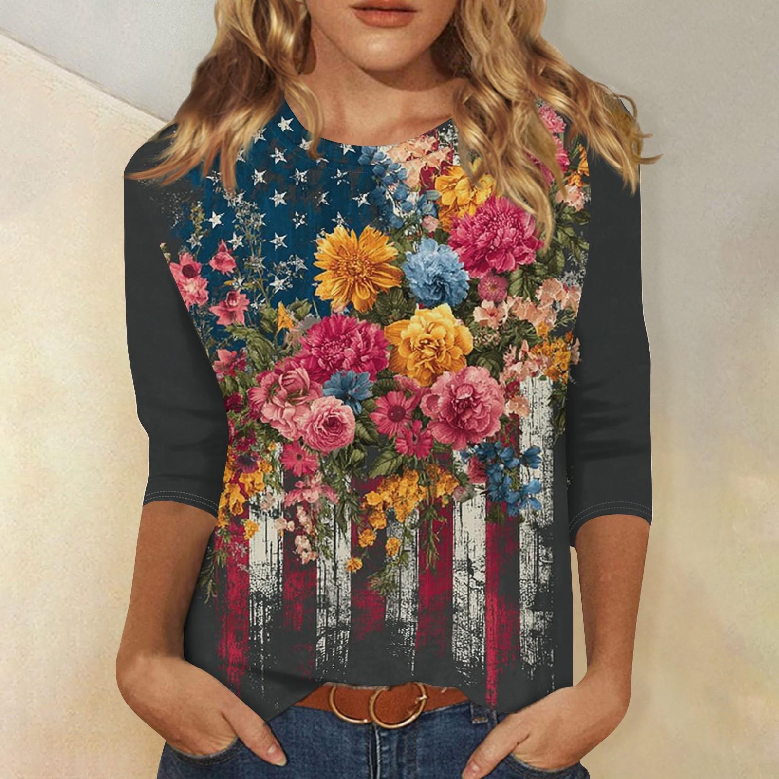 Women s Fashionable Casual Independence Day American Flag and Stars Print Neck Three-Quarter Sleeve T-Shirt Top XL білий
Women s Fashionable Casual Independence Day American Flag and Stars Print Neck Three-Quarter Sleeve T-Shirt Top XL білий