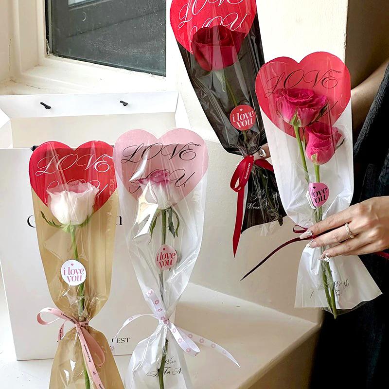 Women Gift Opp Bag Love Heart Flower Packaging Bag Bouquet Rose Sleeves Single Rose Flower Wrapping
Women Gift Opp Bag Love Heart Flower Packaging Bag Bouquet Rose Sleeves Single Rose Flower Wrapping