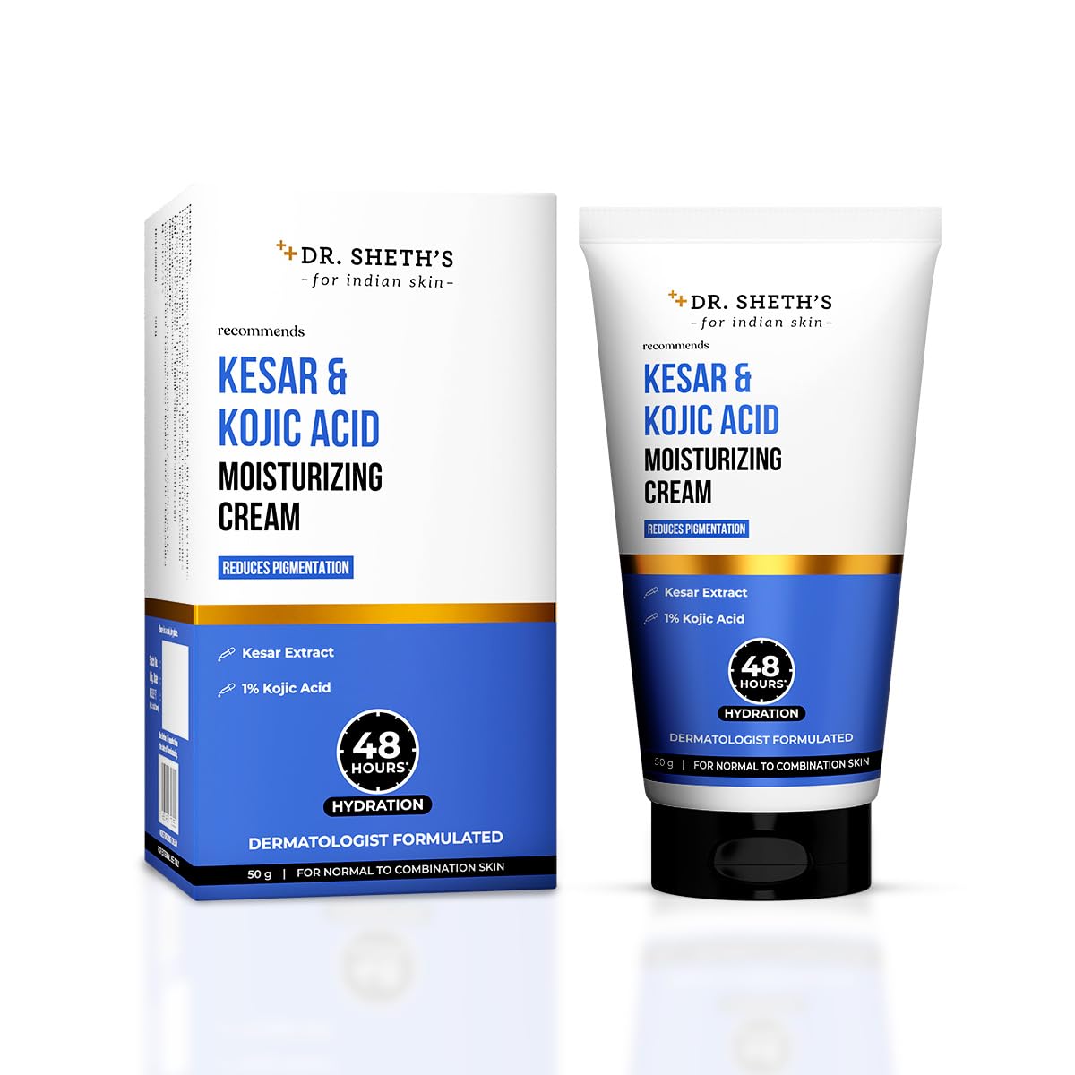 Dr. Sheth s Kesar & Kojic Acid Moisturizing Cream 50g | Hydrating Face Cream For Normal To Combination Skin | Brightens Pigmentation
Dr. Sheth s Kesar & Kojic Acid Moisturizing Cream 50g | Hydrating Face Cream For Normal To Combination Skin | Brightens Pigmentation