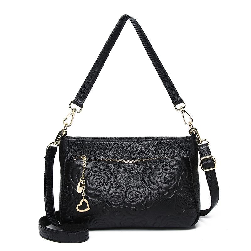 Женская сумка из натуральной кожи Feiya Leather Goods, первый слой, воловья кожа, модная тисненая роза, одно плечо, портативная маленькая квадратная сумка чёрный
Женская сумка из натуральной кожи Feiya Leather Goods, первый слой, воловья кожа, модная тисненая роза, одно плечо, портативная маленькая квадратная сумка чёрный