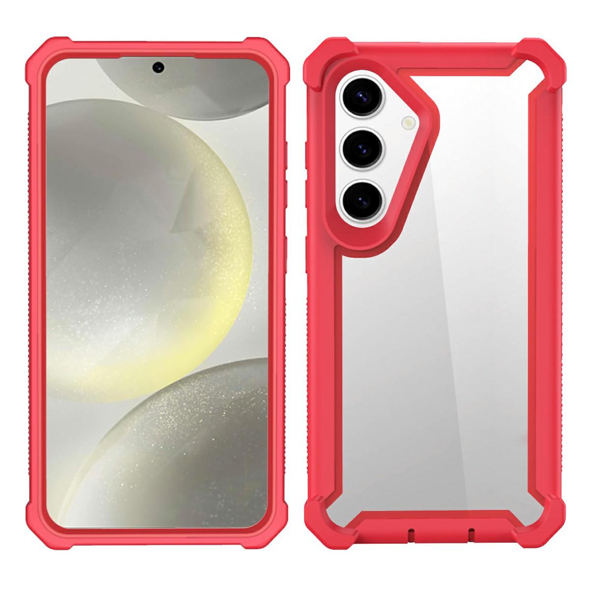 For Samsung Galaxy S24 Case Clear Detachable 2 in 1 Shockproof TPU+PC Phone Back Cover Red
For Samsung Galaxy S24 Case Clear Detachable 2 in 1 Shockproof TPU+PC Phone Back Cover Red