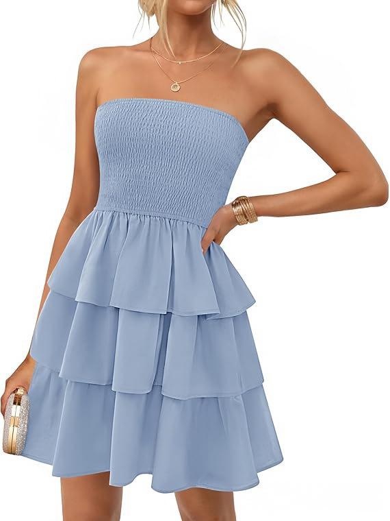 Women s Off-Shoulder Ruffled Mini Dress Large світло-синій колір
Women s Off-Shoulder Ruffled Mini Dress Large світло-синій колір