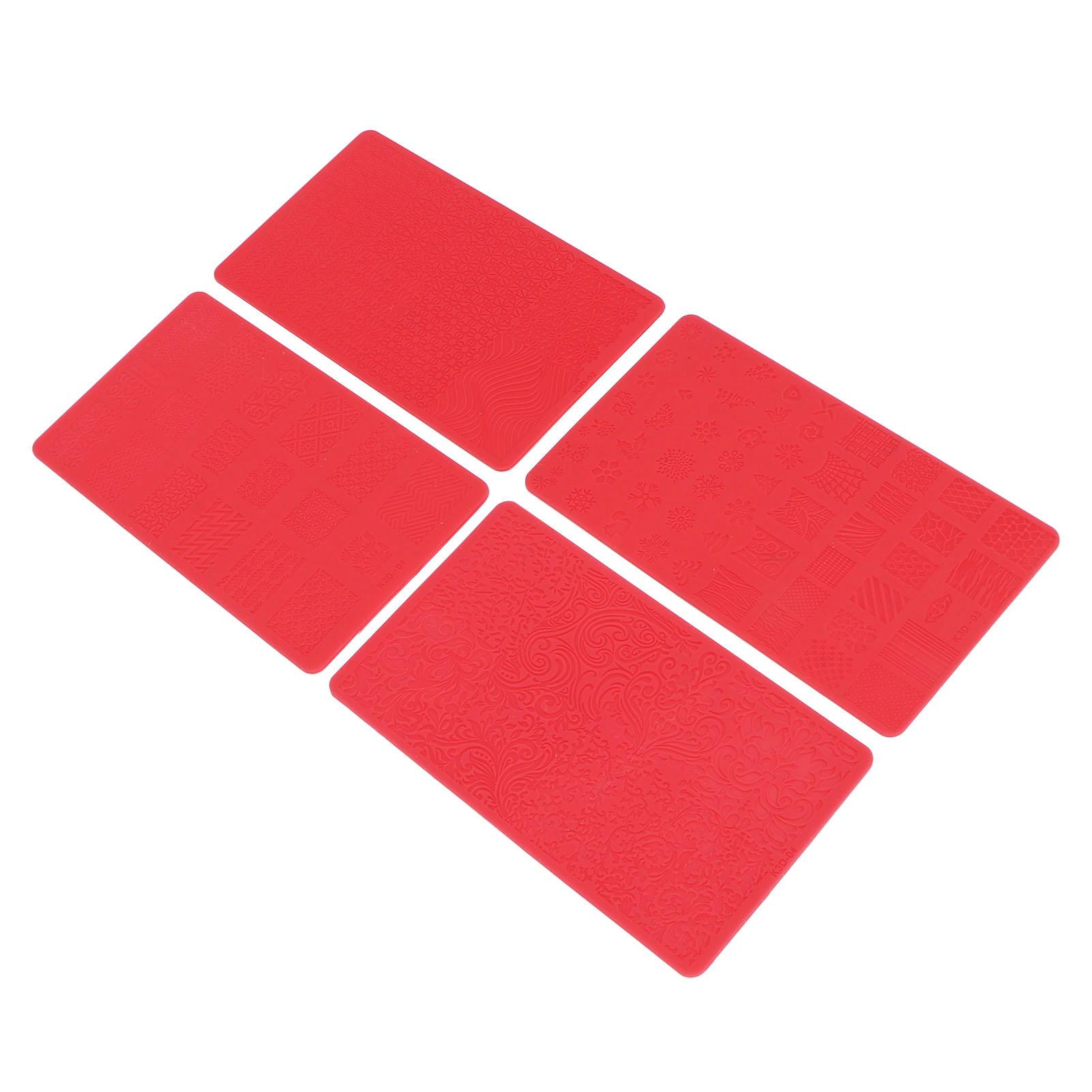 4pcs 3D Relief Nail Printing Template Salon DIY Soft Silicone Nail Carving Stencil Mold Nail Art Tool
4pcs 3D Relief Nail Printing Template Salon DIY Soft Silicone Nail Carving Stencil Mold Nail Art Tool