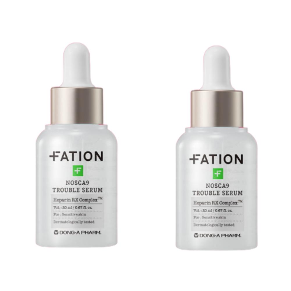 FATION Nosca9 Trouble Serum Duo (20ml + 20ml): Rapid Soothing & Intensive Recovery Essence for Irritated and Blemish-Prone Skin
FATION Nosca9 Trouble Serum Duo (20ml + 20ml): Rapid Soothing & Intensive Recovery Essence for Irritated and Blemish-Prone Skin