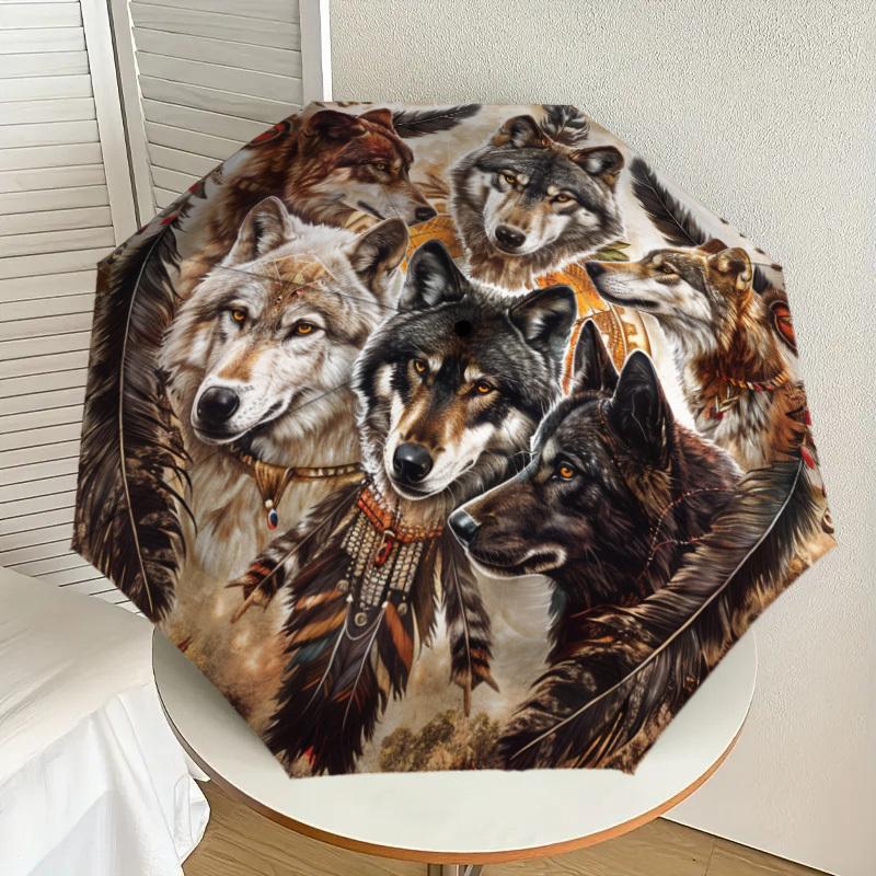 1pc Wolf Totem Circle Umbrella with Plastic Handle,Suitable for All Seasons Home Travel Outdoor UmbrellaDD976
1pc Wolf Totem Circle Umbrella with Plastic Handle,Suitable for All Seasons Home Travel Outdoor UmbrellaDD976