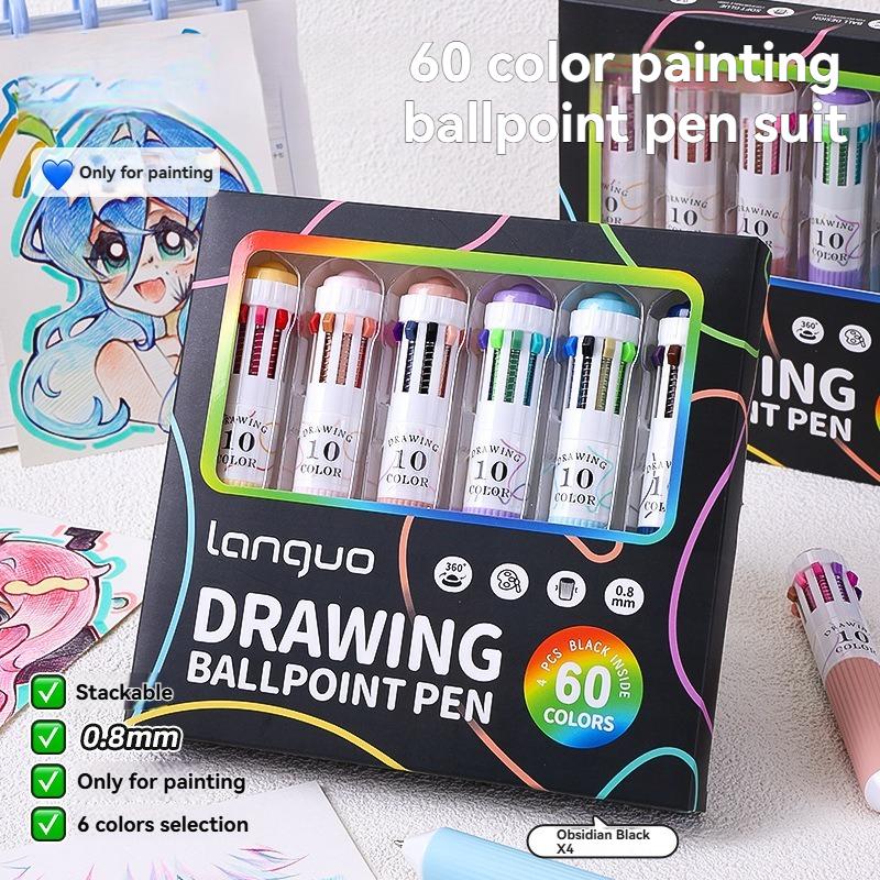 6PC 60colors Ten Color Ballpoint Pen Set with High Beauty Cartoon Student Markings Key Hand Account Drawing Ballpoint Pen Hand Account 6PC
6PC 60colors Ten Color Ballpoint Pen Set with High Beauty Cartoon Student Markings Key Hand Account Drawing Ballpoint Pen Hand Account 6PC