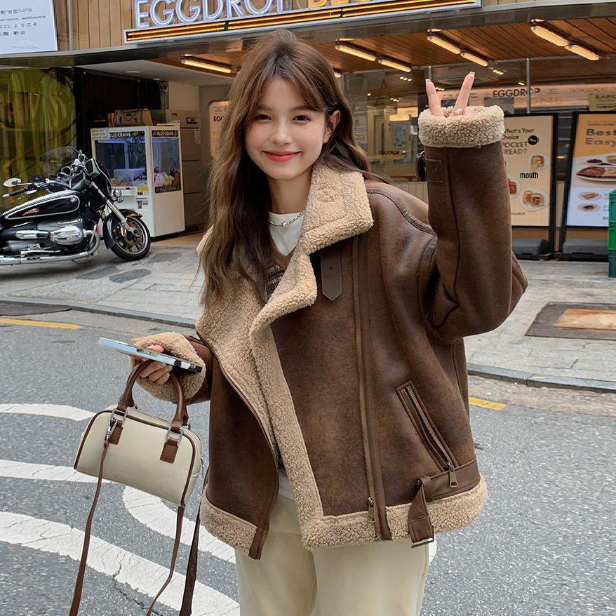 Women s 2025 Faux Suede Shearling Motorcycle Jacket - Winter Fleece Lined, Thickened Style M (For 85-105 Jin) кофейный
Women s 2025 Faux Suede Shearling Motorcycle Jacket - Winter Fleece Lined, Thickened Style M (For 85-105 Jin) кофейный