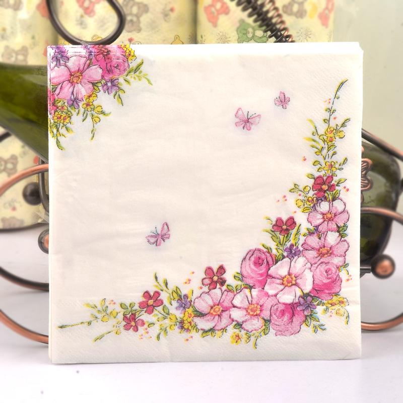 Diagonal flower printed napkin, pink meal pad paper, wine cup flower arrangement surface, disposable napkin paper
Diagonal flower printed napkin, pink meal pad paper, wine cup flower arrangement surface, disposable napkin paper