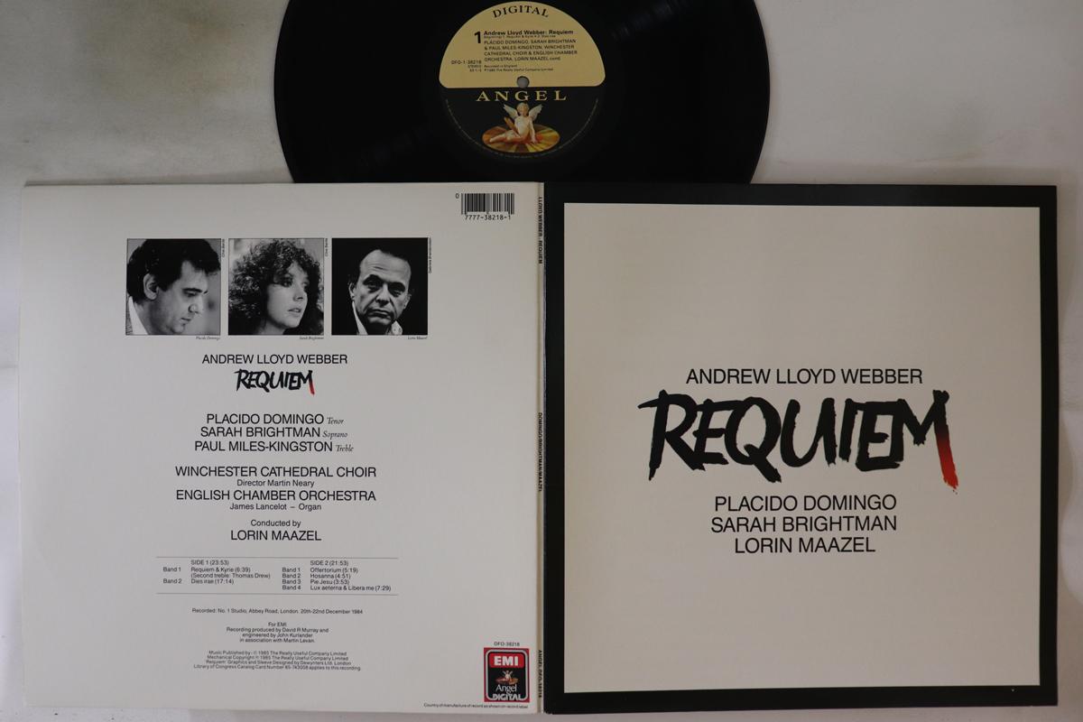 LP Record ANDREW LLOYD WEBBER PLACIDO DOMING Andrew Lloyd Webber Requiem DFO38218 ANGEL 1985 US Classical Used
LP Record ANDREW LLOYD WEBBER PLACIDO DOMING Andrew Lloyd Webber Requiem DFO38218 ANGEL 1985 US Classical Used