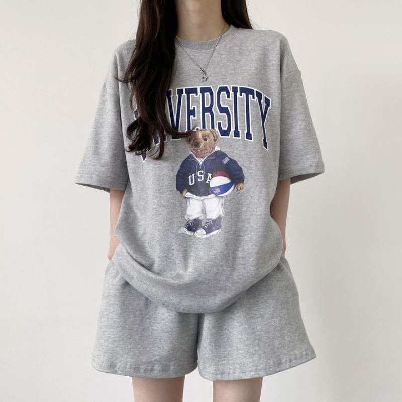 2024 Summer Fashion Casual Sportswear Cartoon Short Sleeve Shorts Two-Piece Women s Suit
2024 Summer Fashion Casual Sportswear Cartoon Short Sleeve Shorts Two-Piece Women s Suit