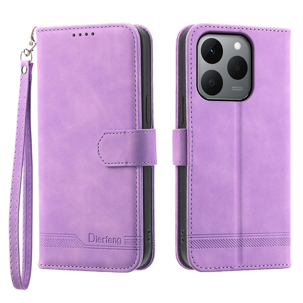 DIERFENG DF-03 For Realme 15T 5G Case Lines Imprint Wallet Leather Phone Cover with Wrist Strap
DIERFENG DF-03 For Realme 15T 5G Case Lines Imprint Wallet Leather Phone Cover with Wrist Strap