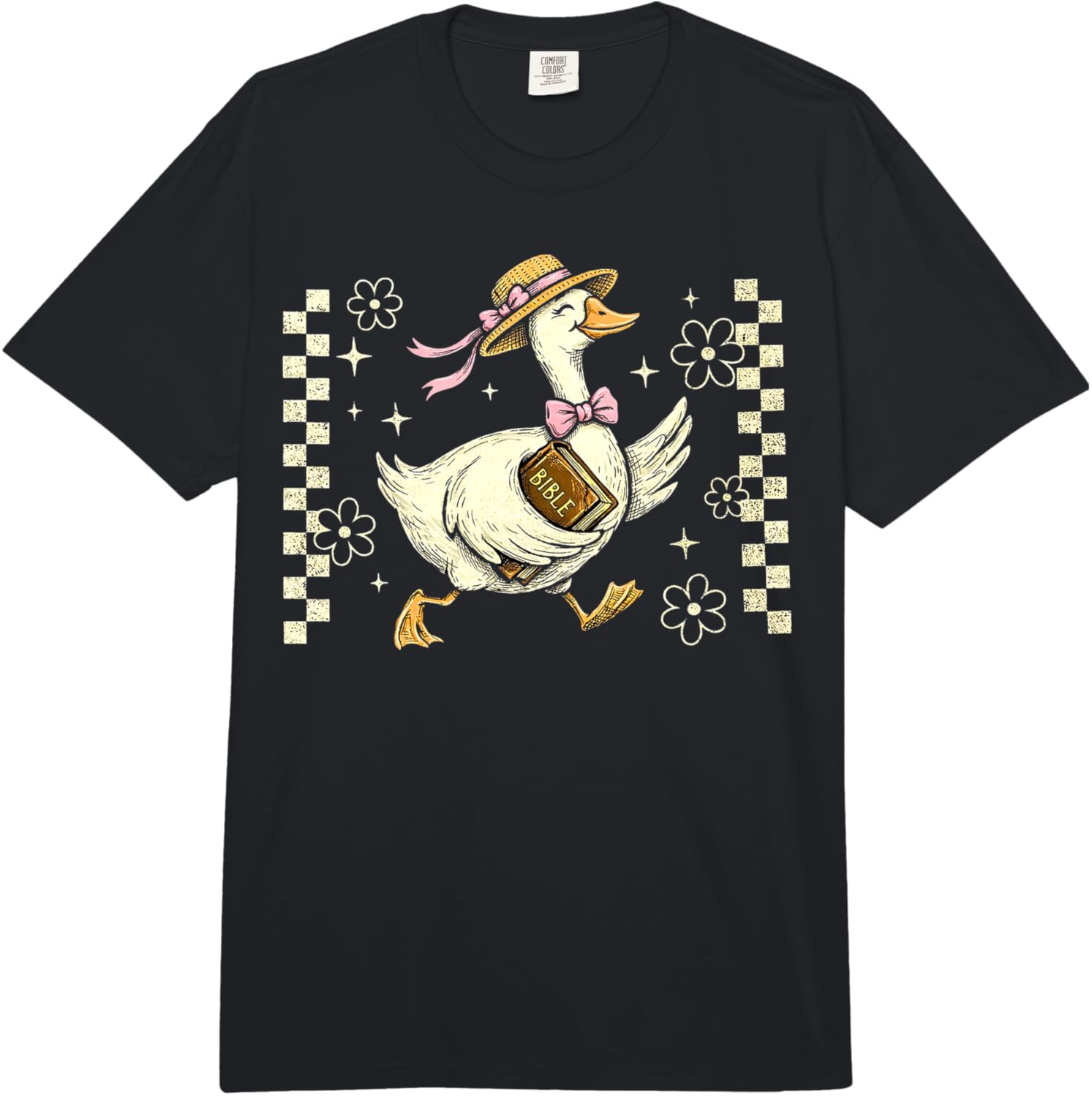 Bible Goose with Straw Hat, Pink Bow & Checker Daisies Comfort Colors Adult Heavyweight T-Shirt 5XL різнокольоровий
Bible Goose with Straw Hat, Pink Bow & Checker Daisies Comfort Colors Adult Heavyweight T-Shirt 5XL різнокольоровий