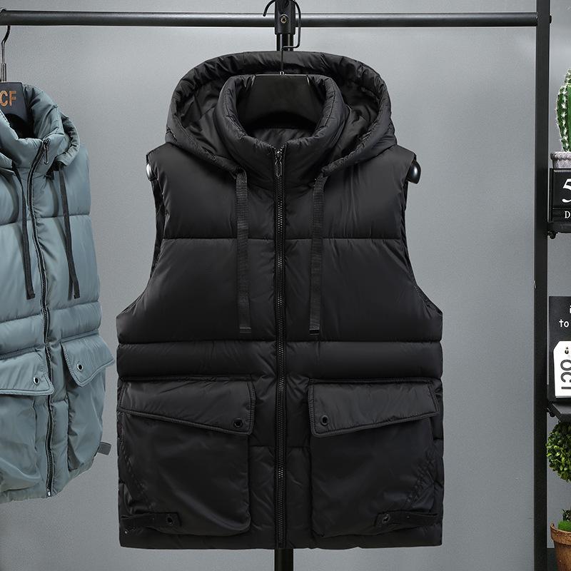 Men s Slim Fit Hooded Sleeveless Vest - Solid Color, Thickened for Warmth, Casual Cotton Design XL чорний
Men s Slim Fit Hooded Sleeveless Vest - Solid Color, Thickened for Warmth, Casual Cotton Design XL чорний