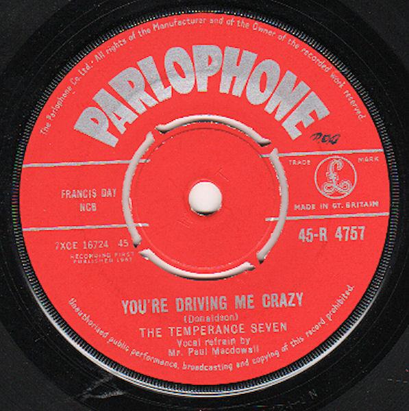 7-дюймовая пластинка TEMPERANCE SEVEN Youre Driving Me Crazy 7XCE16724 1961 UK Jazz Б/у
7-дюймовая пластинка TEMPERANCE SEVEN Youre Driving Me Crazy 7XCE16724 1961 UK Jazz Б/у