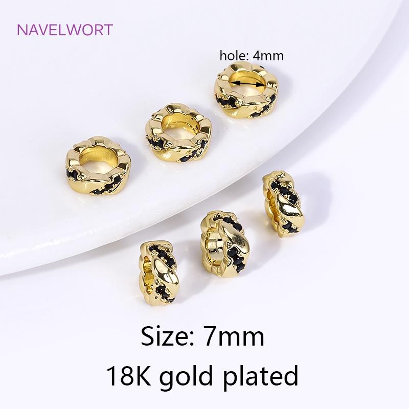 Brass 18K Gold Plated Spiral Spacer Beads,Inlaid Zircon Twisted Separators For Beads DIY Jewelry Making Accessories Wholesale 2 pieces
Brass 18K Gold Plated Spiral Spacer Beads,Inlaid Zircon Twisted Separators For Beads DIY Jewelry Making Accessories Wholesale 2 pieces