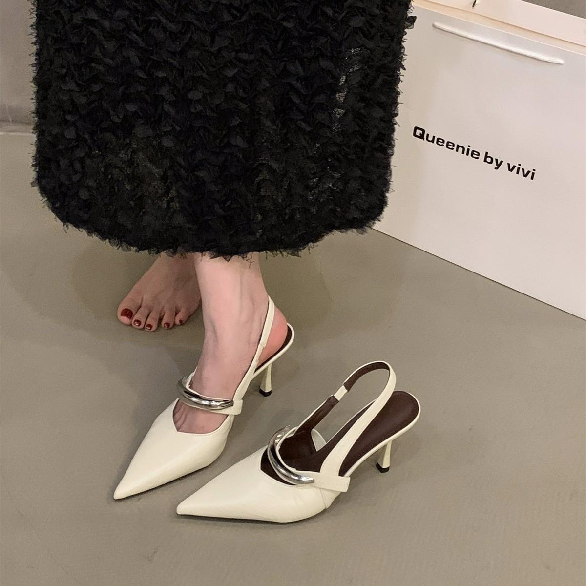 Niche high heels silver bag head sandals fairy shoes spring temperament socialite pointed head single shoes 35
Niche high heels silver bag head sandals fairy shoes spring temperament socialite pointed head single shoes 35
