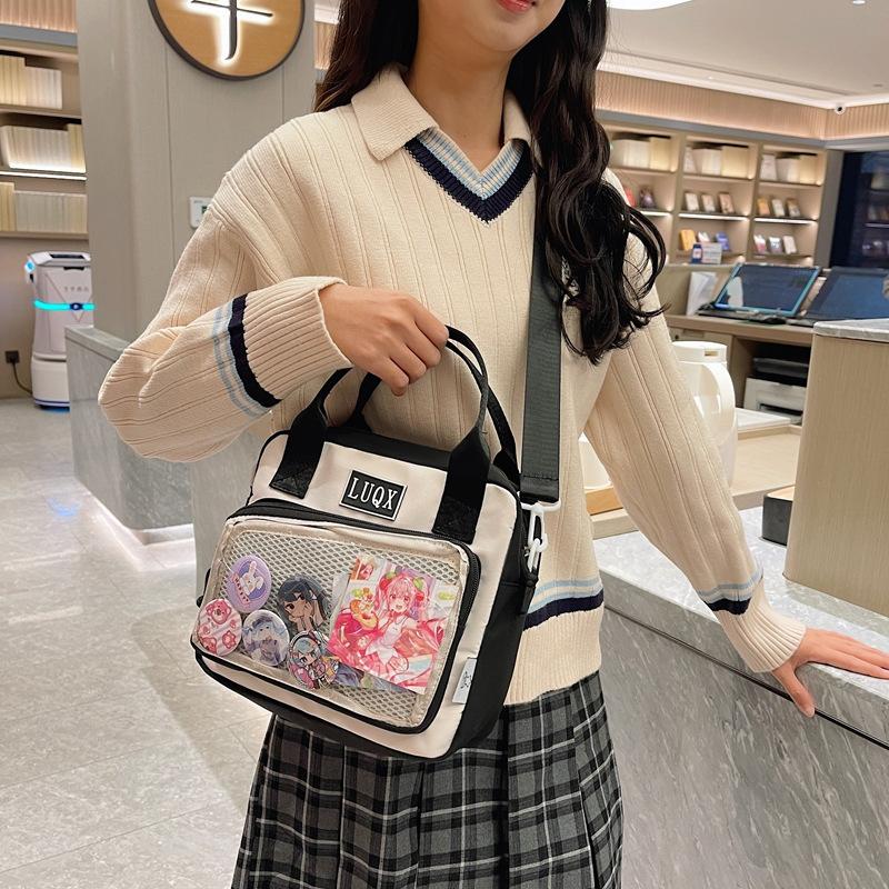 Girls two-dimensional yuan large-capacity high-value transparent pain bag versatile soft girl portable messenger bag college style messenger bag
Girls two-dimensional yuan large-capacity high-value transparent pain bag versatile soft girl portable messenger bag college style messenger bag