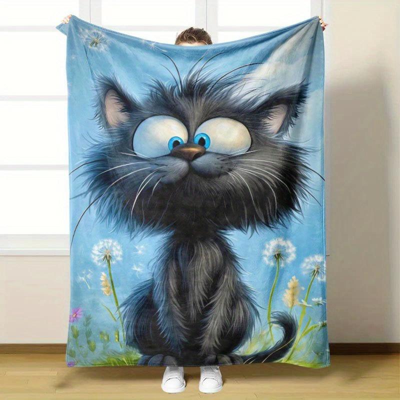 Gray tiger-spotted cat pattern Flannel printed blanket suitable for all seasons suitable for living room office sofa and travel 75x90cm
Gray tiger-spotted cat pattern Flannel printed blanket suitable for all seasons suitable for living room office sofa and travel 75x90cm