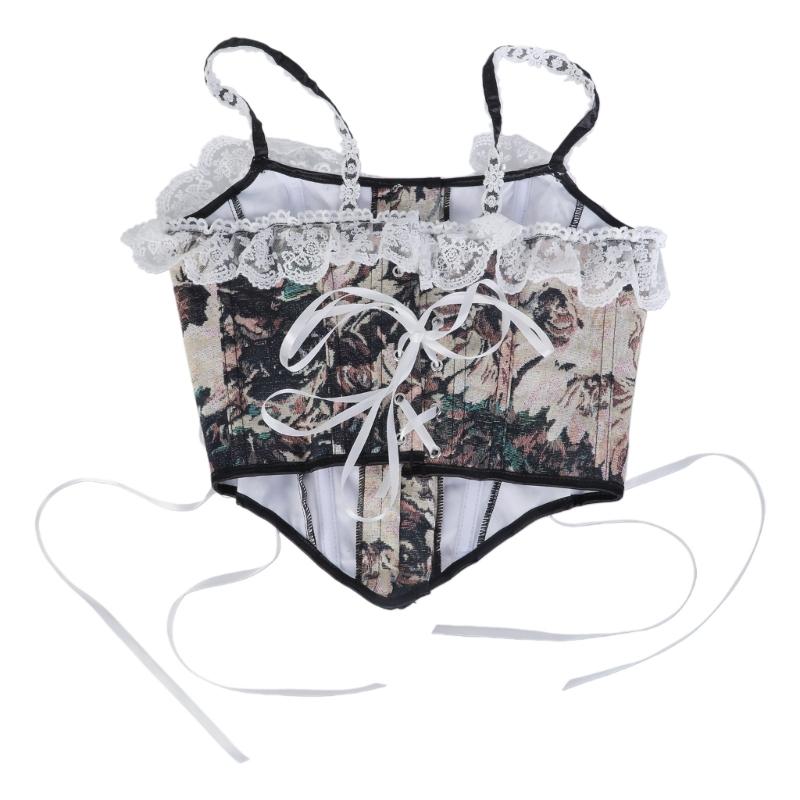 Corset Tops For Women To Wear Out Floral Bustier Lace Up for Tank Tops Crop Top Waist Cincher Corset With Straps L
Corset Tops For Women To Wear Out Floral Bustier Lace Up for Tank Tops Crop Top Waist Cincher Corset With Straps L