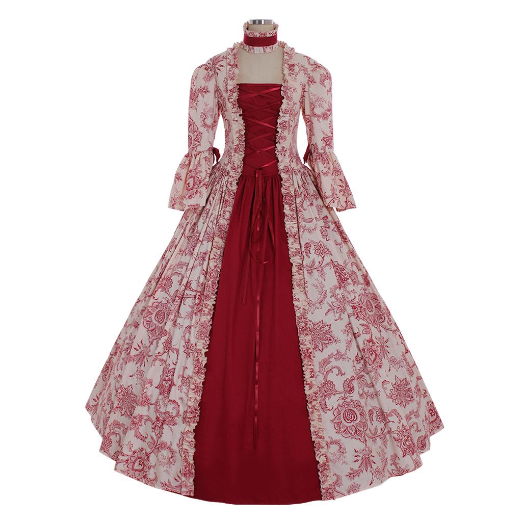 European Fantasy Gothic Victorian Court Gown - Medieval Long Sleeve Stage Dress XL цветочный
European Fantasy Gothic Victorian Court Gown - Medieval Long Sleeve Stage Dress XL цветочный