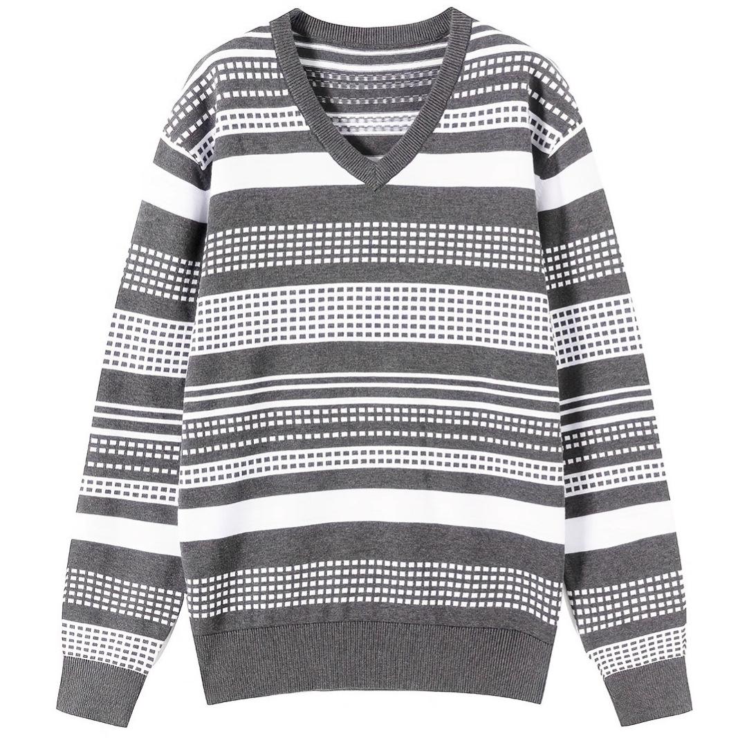 Men s Striped Color Block Knitted Pullover Sweater - 2025 Autumn/Winter Collection M сірий колір
Men s Striped Color Block Knitted Pullover Sweater - 2025 Autumn/Winter Collection M сірий колір