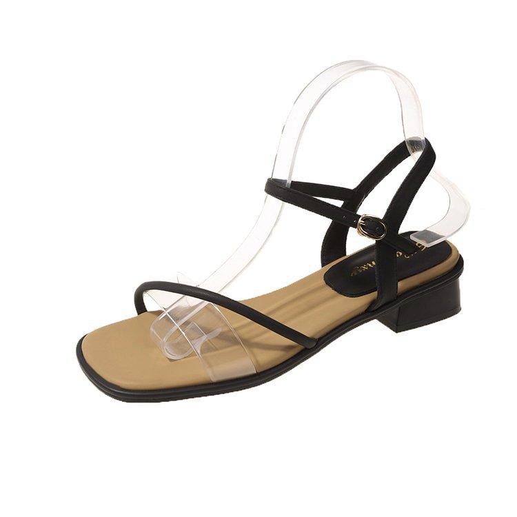 Flat bottom black niche sandals fairy shoes summer low heel one word Roman shoes woman 35 чорний
Flat bottom black niche sandals fairy shoes summer low heel one word Roman shoes woman 35 чорний