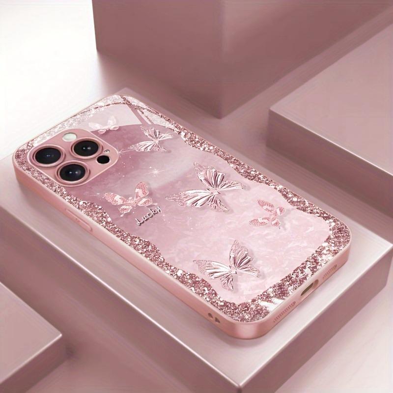 Lucky Butterfly Pattern Pink Metallic Tempered Glass Phone Case For iPhone 17 16 15 14 13 12 11 Pro Max 15 Plus 17 Air 16E Cover iPhone17 Pro Max
Lucky Butterfly Pattern Pink Metallic Tempered Glass Phone Case For iPhone 17 16 15 14 13 12 11 Pro Max 15 Plus 17 Air 16E Cover iPhone17 Pro Max