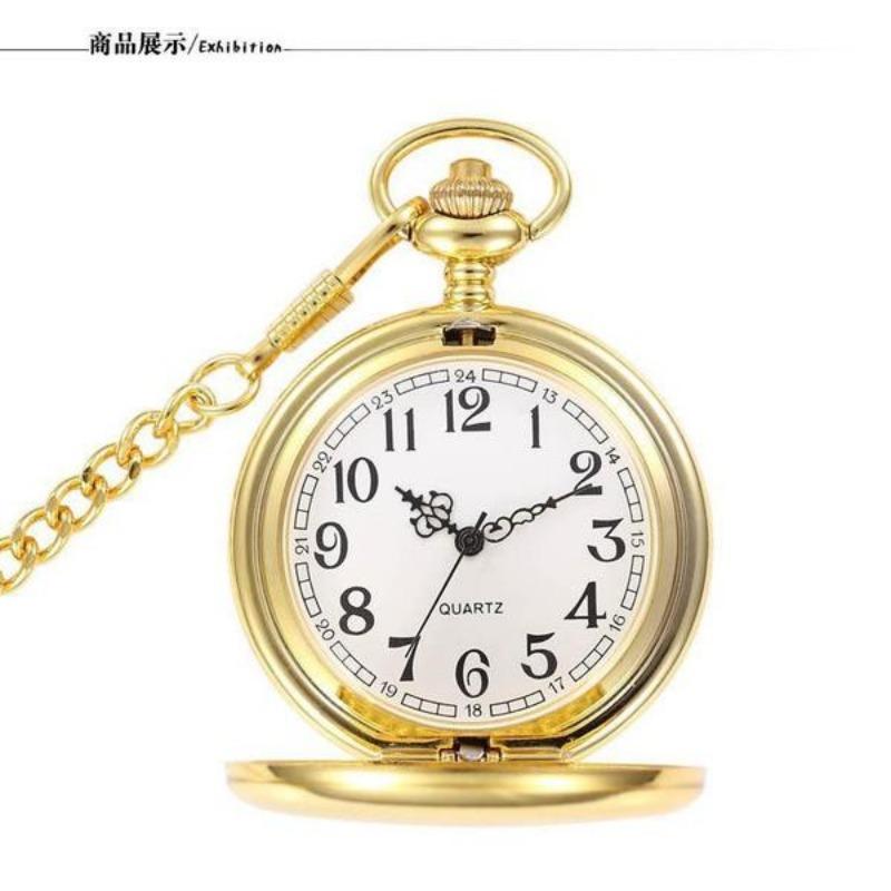 1 шт. Цепочка для карманных часов из гладкой стали с кварцевым механизмом, винтажные карманные часы с римскими цифрами на циферблате, подвеска-карманные часы, подарки, часы White Arabia золотой
1 шт. Цепочка для карманных часов из гладкой стали с кварцевым механизмом, винтажные карманные часы с римскими цифрами на циферблате, подвеска-карманные часы, подарки, часы White Arabia золотой