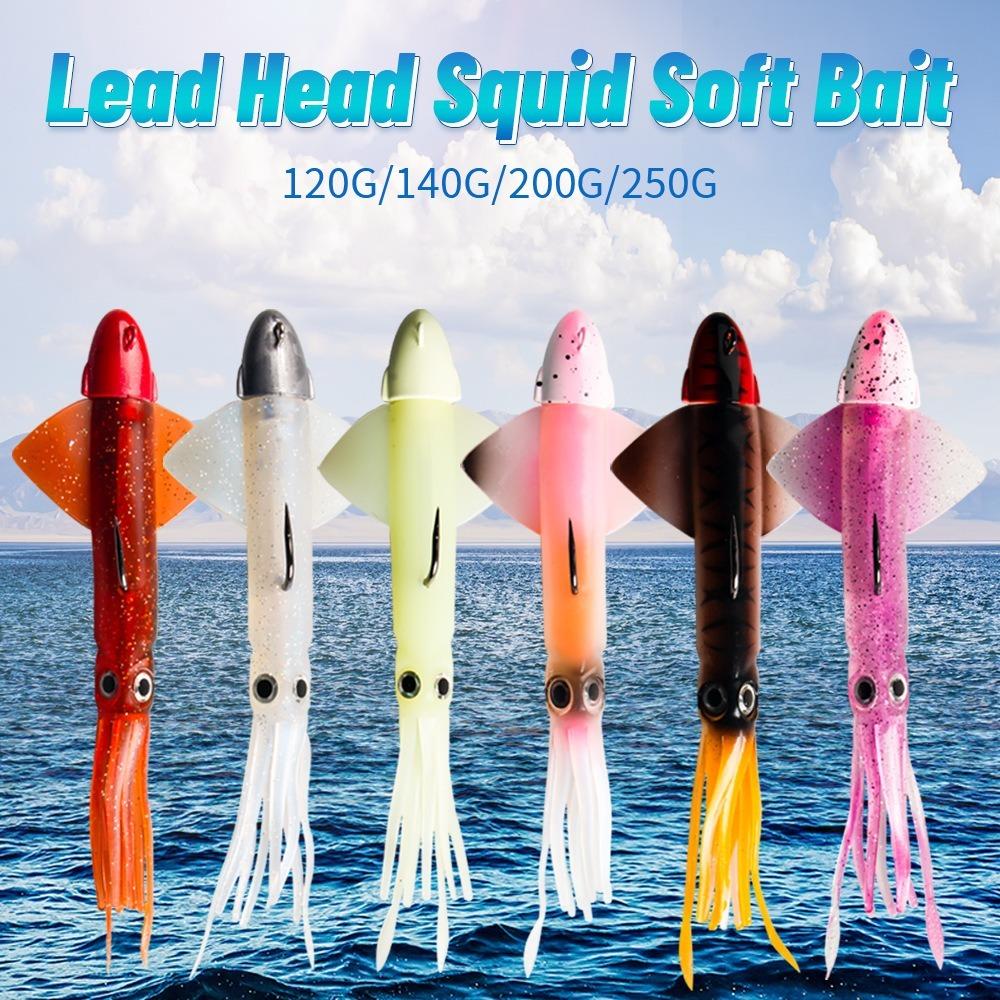 120g/200g Glow Squid Skirts Lures with hook Luminous Luminous Octopus Trolling Lures Sea Fishing 120g-04 
120g/200g Glow Squid Skirts Lures with hook Luminous Luminous Octopus Trolling Lures Sea Fishing 120g-04