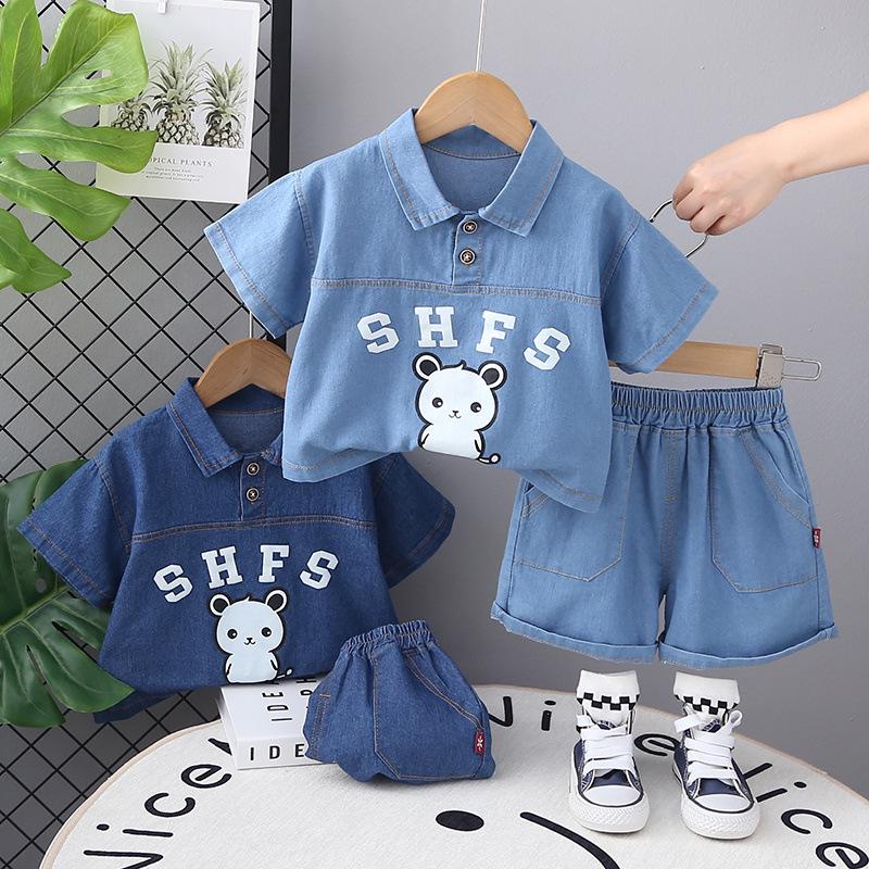 2025 Boys Korean Style Denim Bear Two-Piece Summer Set 80cm-120cm (1 set of 5 pieces) темно-синий
2025 Boys Korean Style Denim Bear Two-Piece Summer Set 80cm-120cm (1 set of 5 pieces) темно-синий