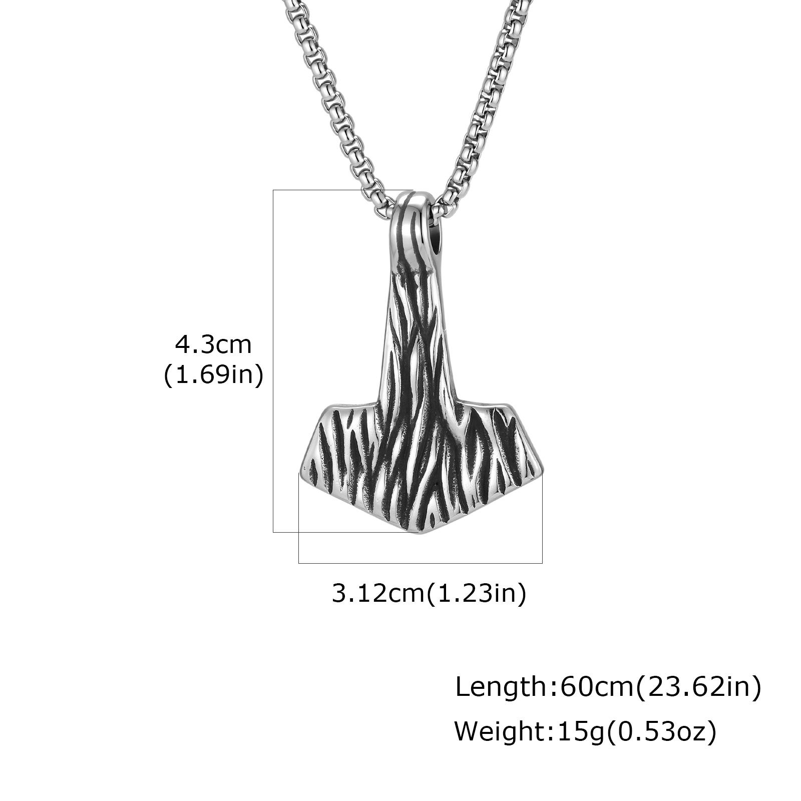 Retro Unique Stainless Steel Textured Hammer Pendant Necklace for Men, Punk Hip Hop Jewelry Accessories Gifts
Retro Unique Stainless Steel Textured Hammer Pendant Necklace for Men, Punk Hip Hop Jewelry Accessories Gifts